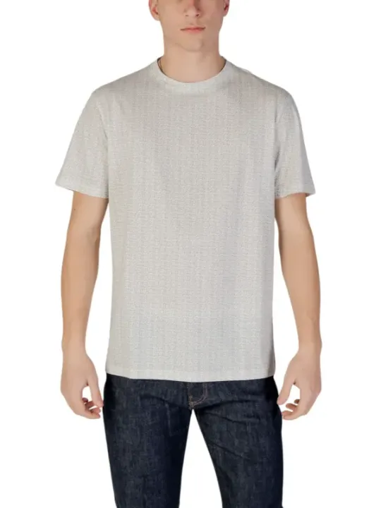 Graues Armani Exchange Rundhalsausschnitt T-Shirt