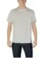 Graues Armani Exchange Rundhalsausschnitt T-Shirt