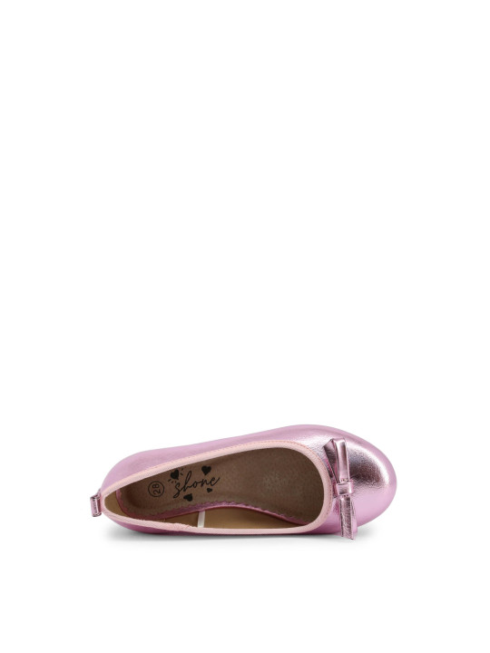 Rosa Ballerinas mit glitzerndem Pinkleder