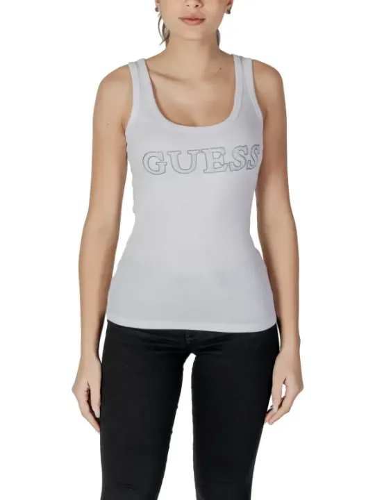 Weißes Tanktop mit GUESS Schriftzug