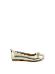 Goldene Damenschuhe mit Schnalle