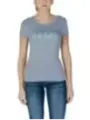 Guess Logo T-Shirt hellblau.