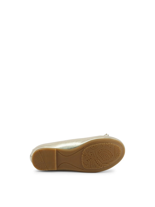 Goldene Ballerinas mit Blumenssohle