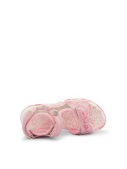 Rosa Kinder Sandale mit Leopardenmuster