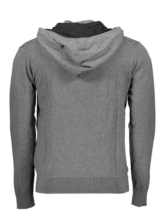 Sweaters Elegant Hooded Zip Cardigan in Gray 110,00 € 609126189073 | Planet-Deluxe