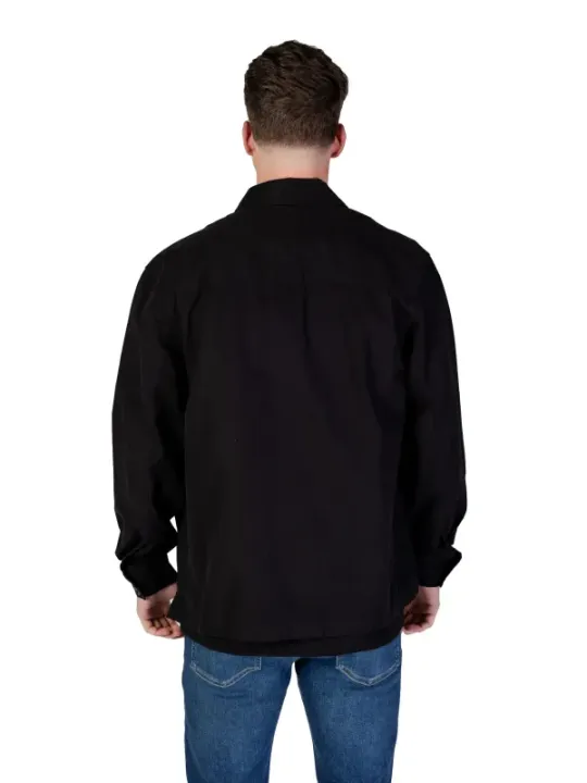 Schwarzes Calvin Klein Hemd Knopfleiste