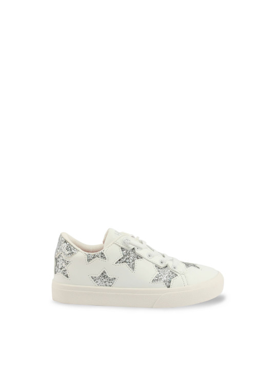 Weiße Sneaker mit silbernem Stern