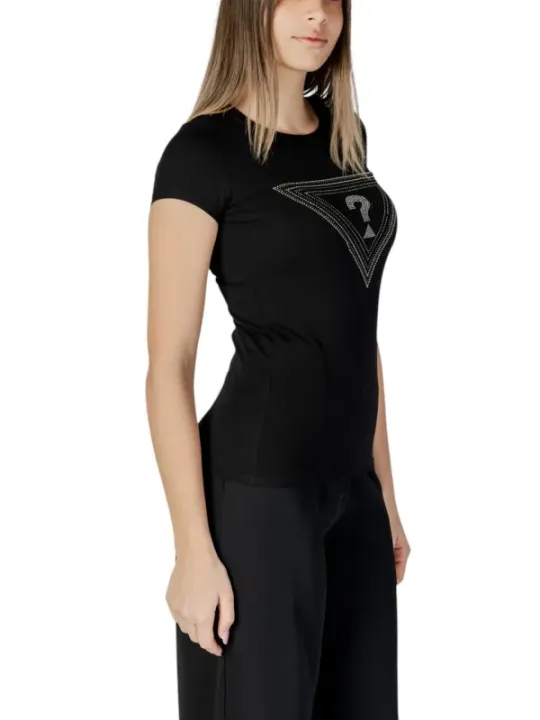 Schwarzes Guess T-Shirt mit Logo