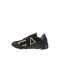 Schwarze und goldene Ea7 Sneakers