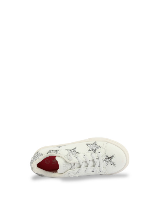 Weiße Sneaker mit Silber Akzenten