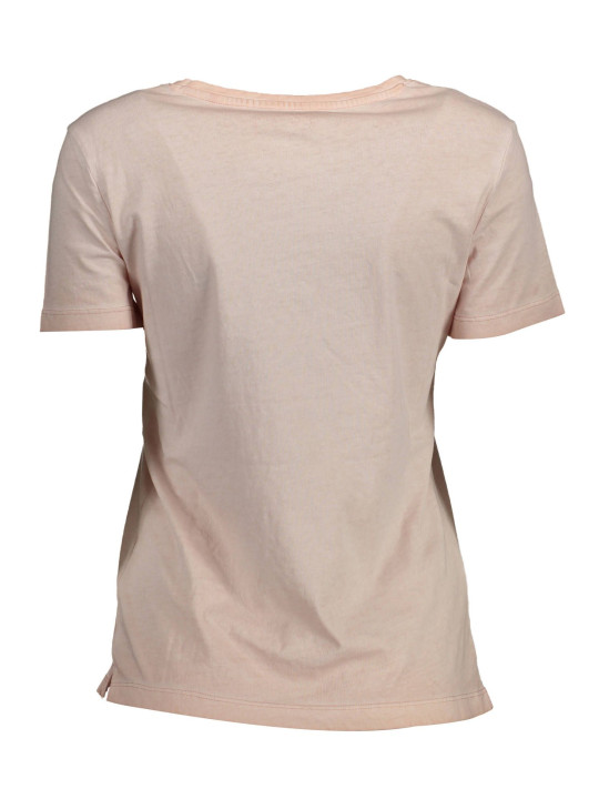 Tops & T-Shirts Chic Faded Pink Cotton Tee with Embroidery 60,00 € 7628067538897 | Planet-Deluxe