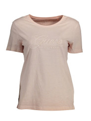 Tops & T-Shirts Chic Faded Pink Cotton Tee with Embroidery 60,00 € 7628067538897 | Planet-Deluxe