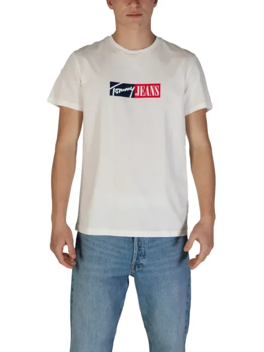 Weißes Tommy Hilfiger Rundhals T-Shirt
