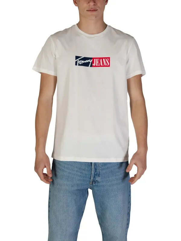 Weißes Tommy Hilfiger Rundhals T-Shirt Weißes Tommy Hilfiger Rundhals T-Shirt