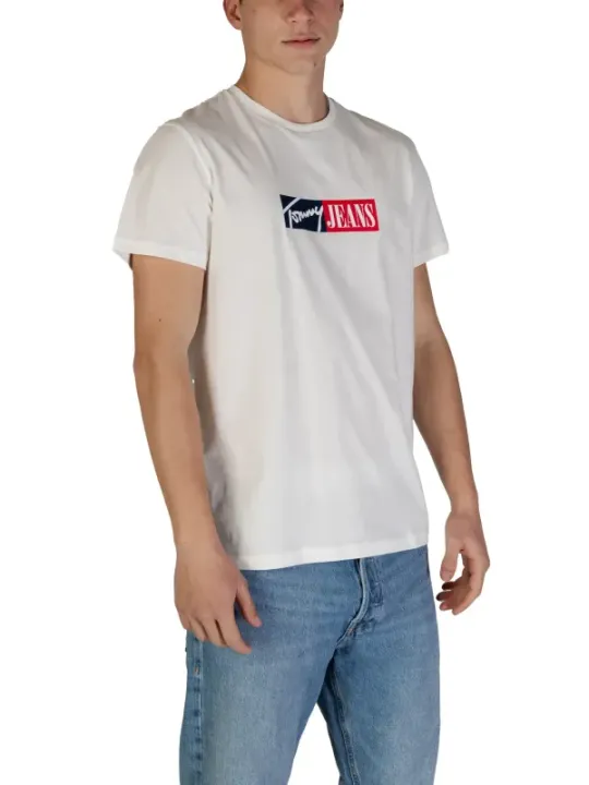 Weißes Tommy Hilfiger Jeans T-Shirt