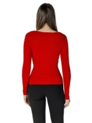 Roter, taillierter Langarm-Pullover Morgan De Toi