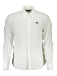 Shirts Elegant White Cotton Long Sleeve Shirt 130,00 € 7613431355033 | Planet-Deluxe