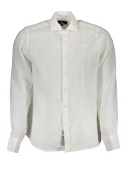 Shirts Elegant White Linen Long Sleeve Shirt 170,00 € 7613431354487 | Planet-Deluxe