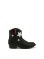 Schwarze Stiefelette mit silbernen Sternen