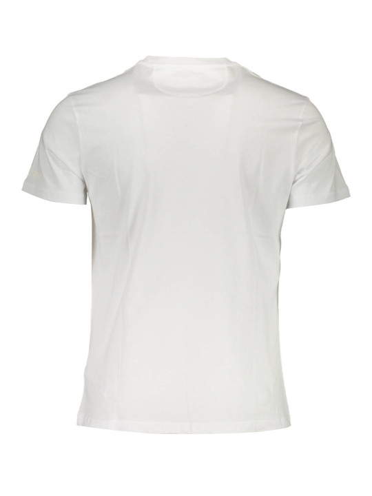 T-Shirts Elegant White Crew Neck Tee with Signature Print 60,00 € 7613431358669 | Planet-Deluxe