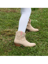 Tan Wildleder Damen Cowboy Stiefel