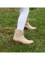 Tan Wildleder Damen Cowboy Stiefel
