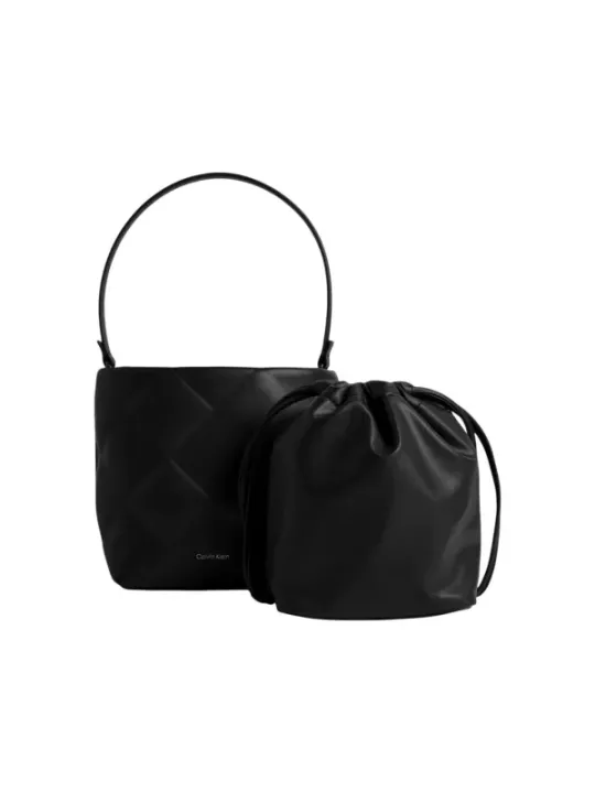 Schwarze Calvin Klein Handtasche mit Beutel