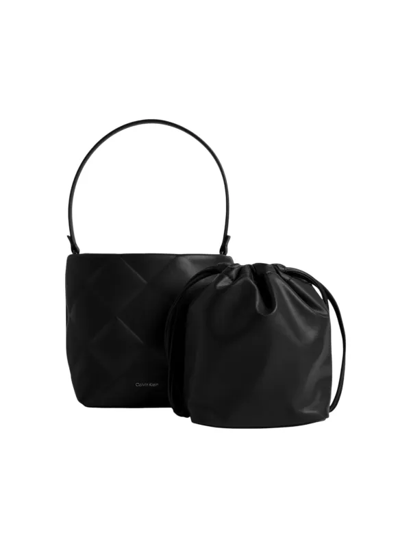 Schwarze Calvin Klein Handtasche mit Beutel Schwarze Calvin Klein Handtasche mit Beutel