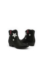 Schwarze Leder Cowboy-Stiefel Sterne