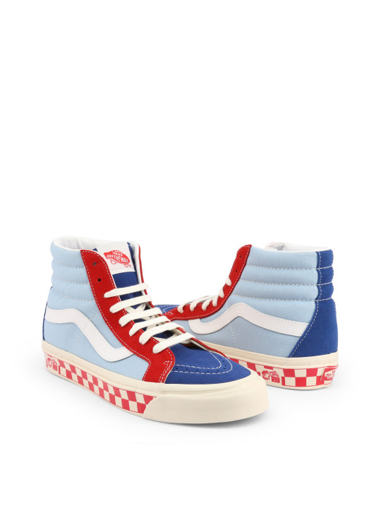 Blaue Vans SK8-HI Sneakers präsentiert