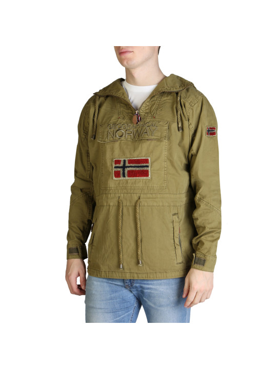 Kaki braune Herren Kapuzenjacke Geographical Norway