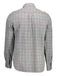 Shirts Elegant Gray Cotton Long Sleeve Shirt 110,00 € 640866887089 | Planet-Deluxe