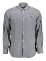 Shirts Elegant Slim Fit Blue Button-Down Shirt 110,00 € 644676487040 | Planet-Deluxe