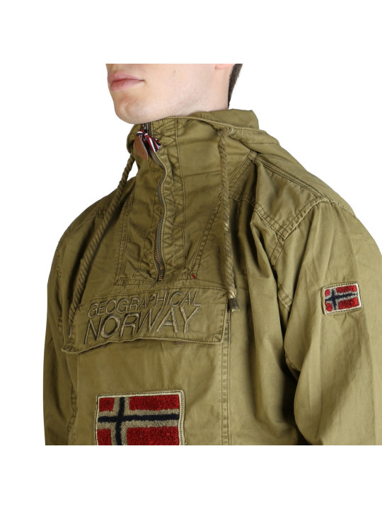 Kaki Jacke mit Norwegen Flagge