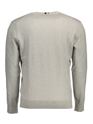 Sweaters Elegant Gray Cotton-Cashmere Men's Sweater 110,00 € 628226188083 | Planet-Deluxe