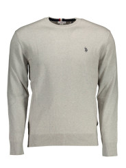 Sweaters Elegant Gray Cotton-Cashmere Men's Sweater 110,00 € 628226188083 | Planet-Deluxe