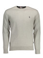 Sweaters Elegant Gray Cotton-Cashmere Men's Sweater 110,00 € 628226188083 | Planet-Deluxe