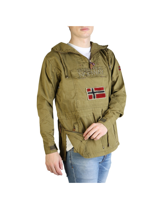 Khaki braune Herren Windbreakerjacke