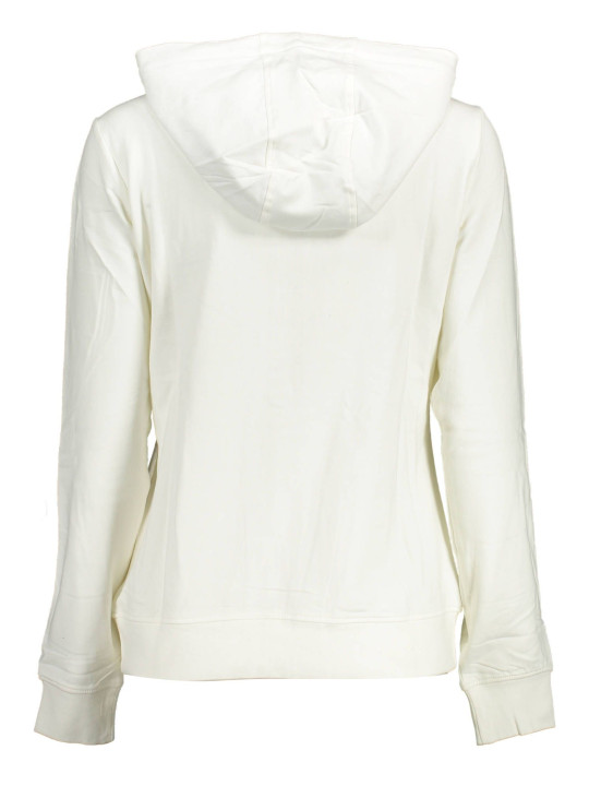 Sweaters Chic White Hooded Zip Sweatshirt with Logo Detail 100,00 € 632496101062 | Planet-Deluxe