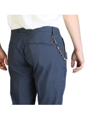 Blau gemusterte Herren Stoffhose