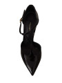 Sandals Elegant Black Leather T-Strap Heels Sandals 750,00 € 8059226457589 | Planet-Deluxe