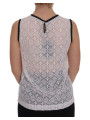 Tops & T-Shirts Elegant White Nylon Tank Top 550,00 € 8058696852504 | Planet-Deluxe