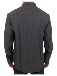Shirts Chic Gray Checked Casual Linen Blend Shirt 310,00 € 7333413020611 | Planet-Deluxe