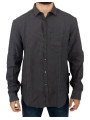 Shirts Chic Gray Checked Casual Linen Blend Shirt 310,00 € 7333413020611 | Planet-Deluxe