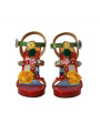Sandals Multicolor Floral Ankle Strap Heels 2.500,00 € 8054319272100 | Planet-Deluxe