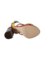 Sandals Multicolor Floral Ankle Strap Heels 2.500,00 € 8054319272100 | Planet-Deluxe