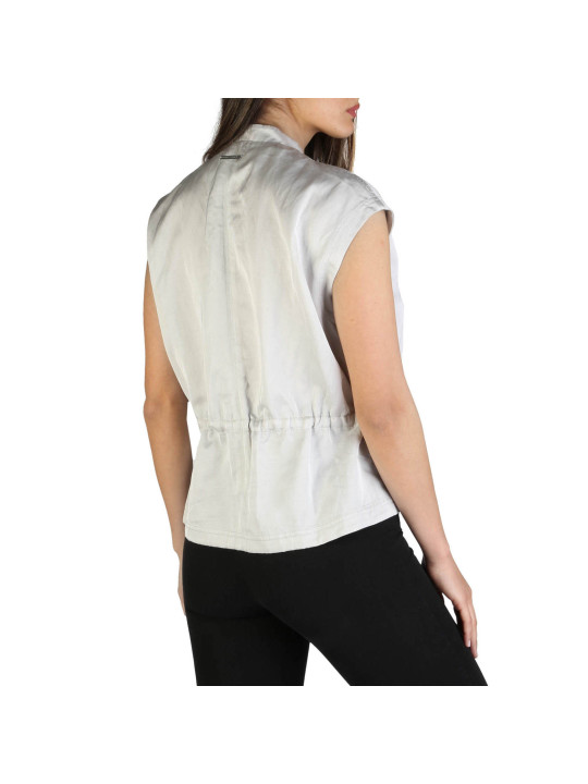 Graue ärmellose Armani Exchange Bluse