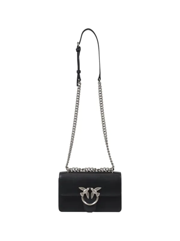 Schwarze Pinko Schultertasche mit Klappe Schwarze Pinko Schultertasche mit Klappe