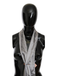 Scarves Sleek Silver Silk Neck Scarf for Men 150,00 € 8033643090444 | Planet-Deluxe