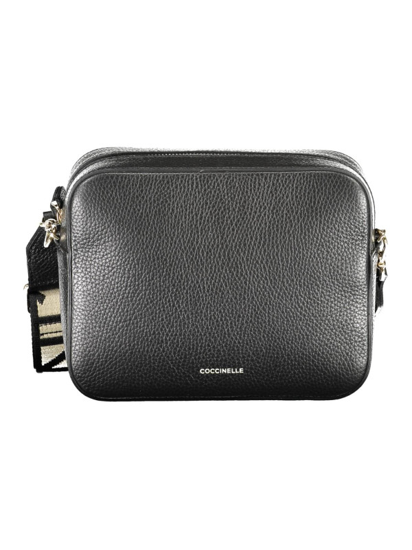 Handbags Elegant Black Leather Shoulder Bag with Contrasting Details 310,00 € 8059978473714 | Planet-Deluxe
